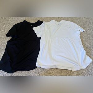 Spyder Black and White Ribbed Short Sleeve Tops - Pair